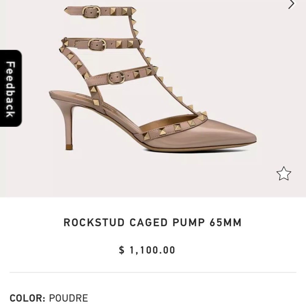 Valentino Garavani Rockstud Heels in Beige